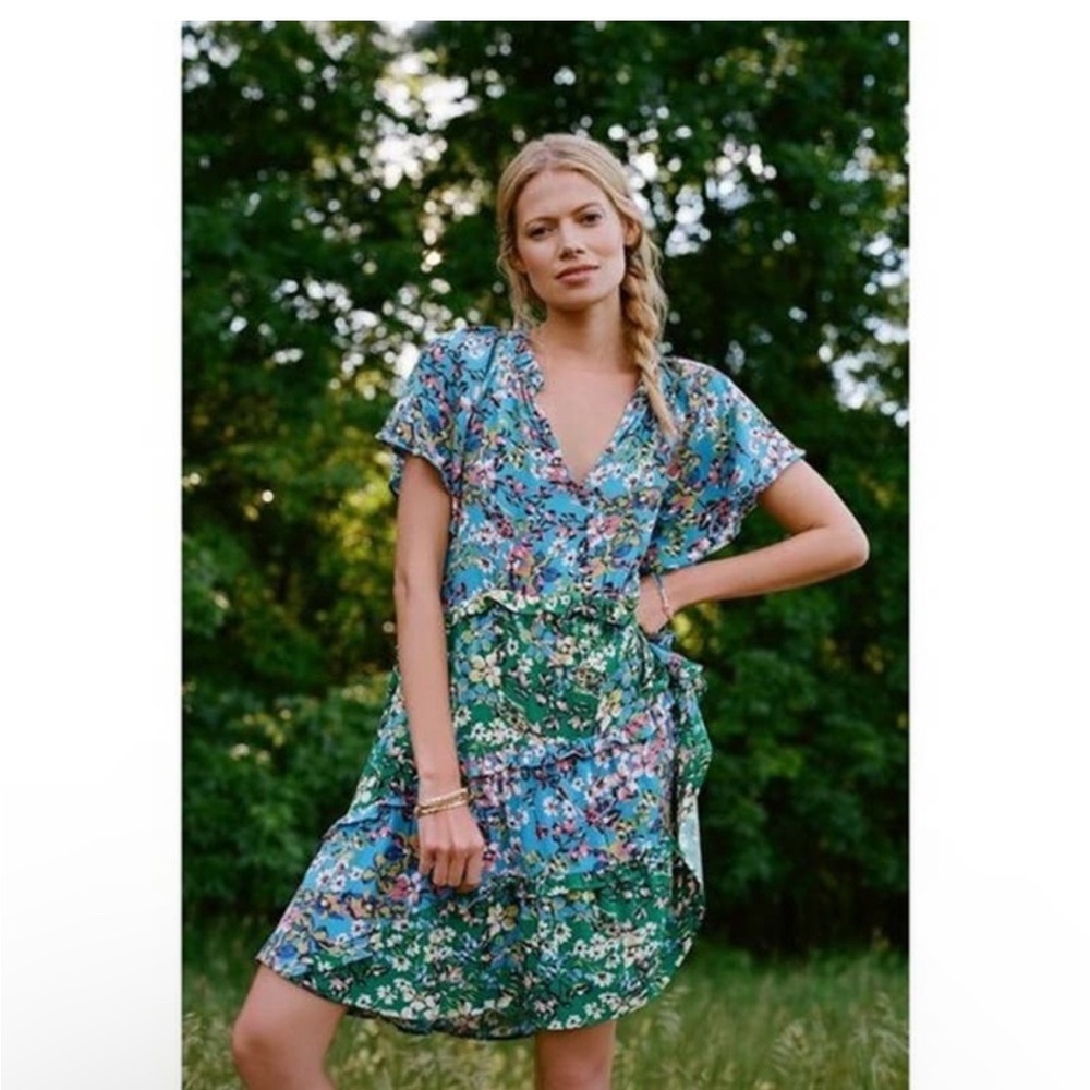 Anthropology blue dress
